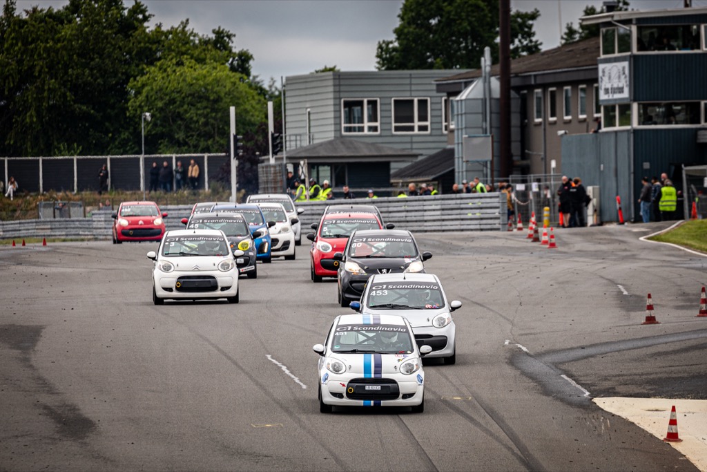 Så er ferien forbi - C1’erne er tilbage på Ring Djursland.
(Foto: Grippo)